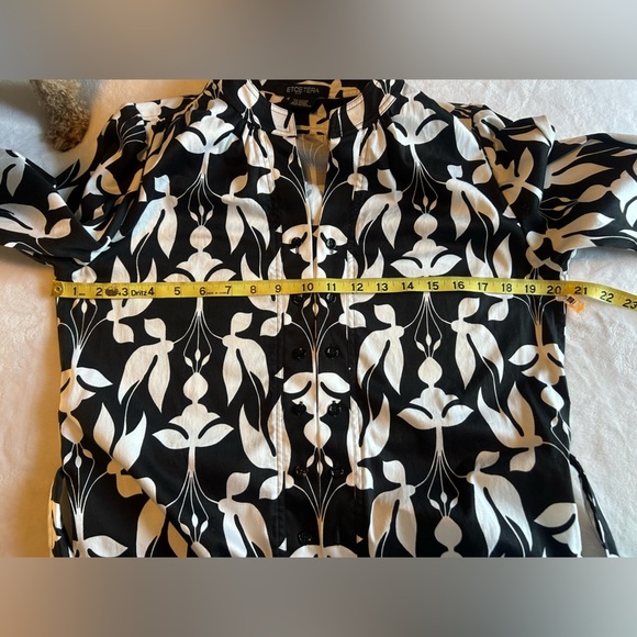 Etcetera Black and White 3/4 Sleeve Dress - Picture 7 of 8